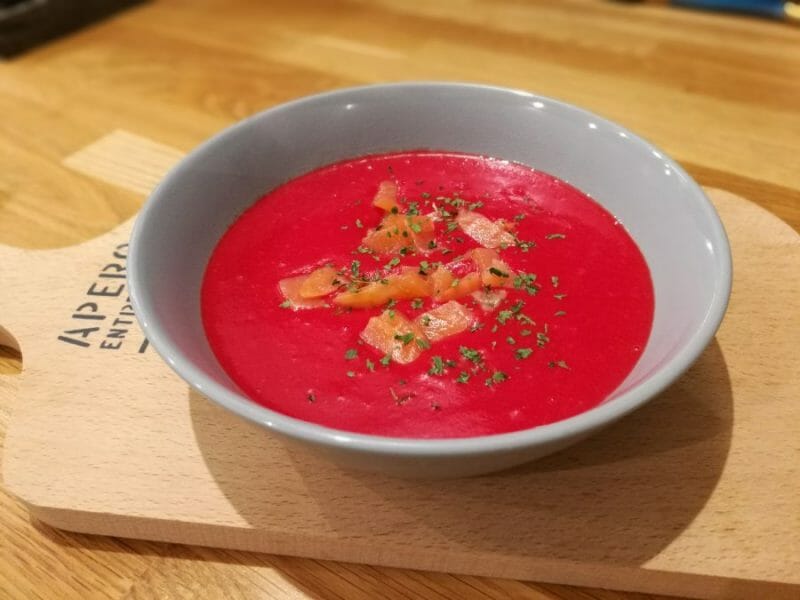 Cliquez pour zoomer ! Soupe de betterave au saumon Thermomix par Finou