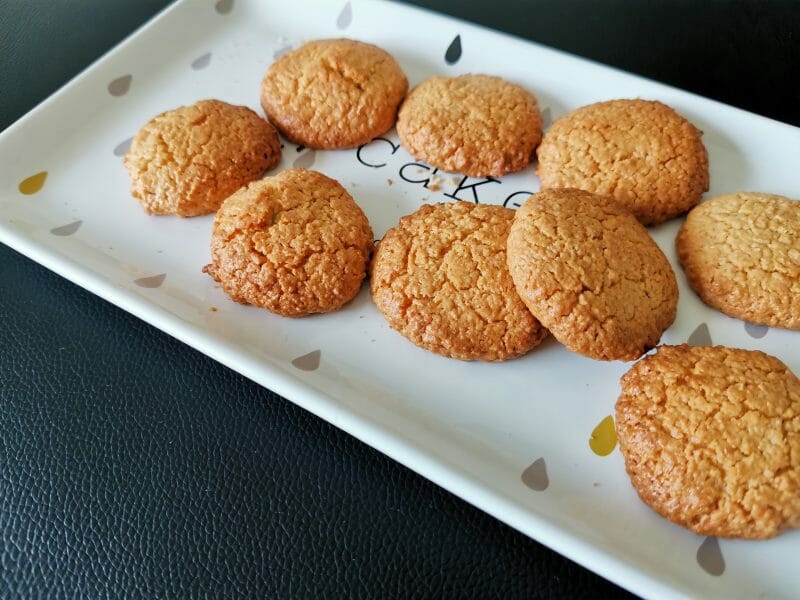 Cliquez pour zoomer ! Biscuits aux flocons d’avoine et amandes Thermomix par Finou
