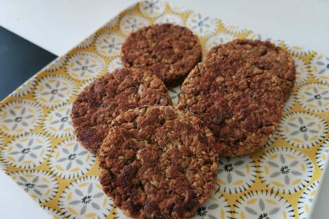 Cliquez pour zoomer ! Steaks lentilles, pois chiches, courgettes Thermomix par Finou