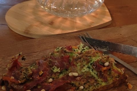 Cliquez pour zoomer ! Quiche à la patate douce, feta et jambon cru Thermomix par Finou