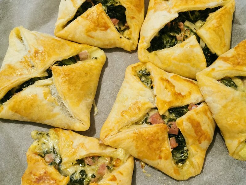 Cliquez pour zoomer ! Paniers feuilletés épinards et jambon Thermomix par Laeti