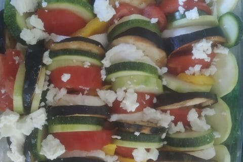 Cliquez pour zoomer ! Tian de légumes et mozarella au Thermomix