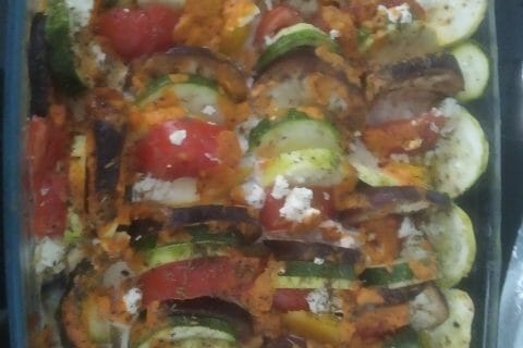 Cliquez pour zoomer ! Tian de légumes et mozarella au Thermomix