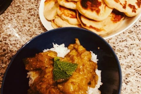 Cliquez pour zoomer ! Naans à l’ail et à la coriandre Thermomix par leti55