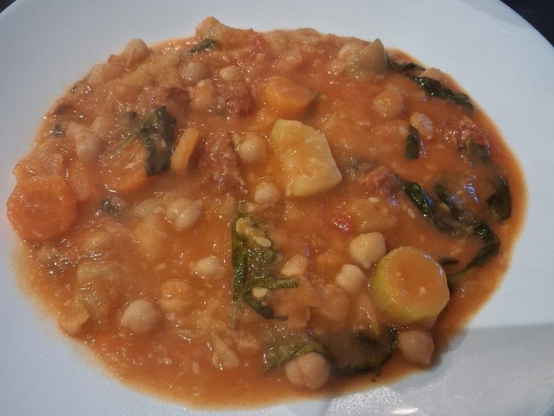 Cliquez pour zoomer ! Ragoût de pois chiches au chorizo et épinards Thermomix par louloutevan38