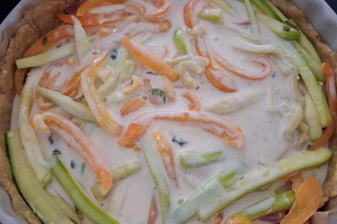 Cliquez pour zoomer ! Quiche poivrons et courgettes Thermomix par louloutevan38