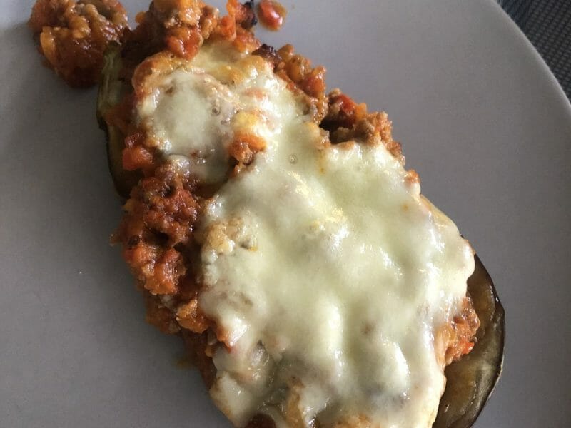 Cliquez pour zoomer ! Aubergines farcies à la viande hachée Thermomix par beatandl