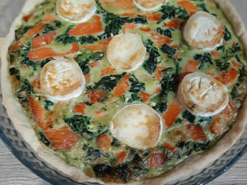 Cliquez pour zoomer ! Tarte épinards, saumon et chèvre Thermomix par loumimilou