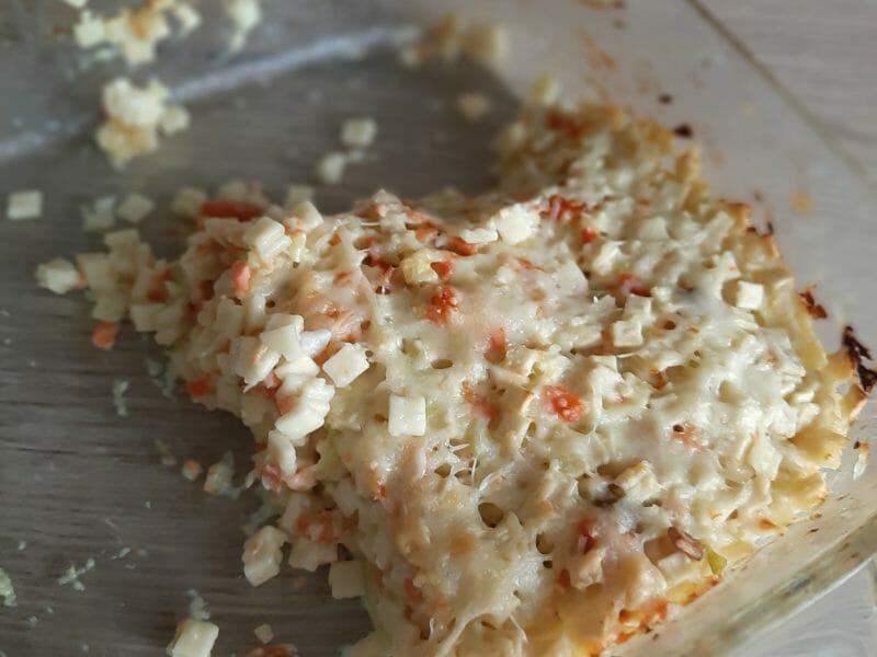 Cliquez pour zoomer ! Gratin de crozets aux courgettes et saumon fumé Thermomix par loumimilou