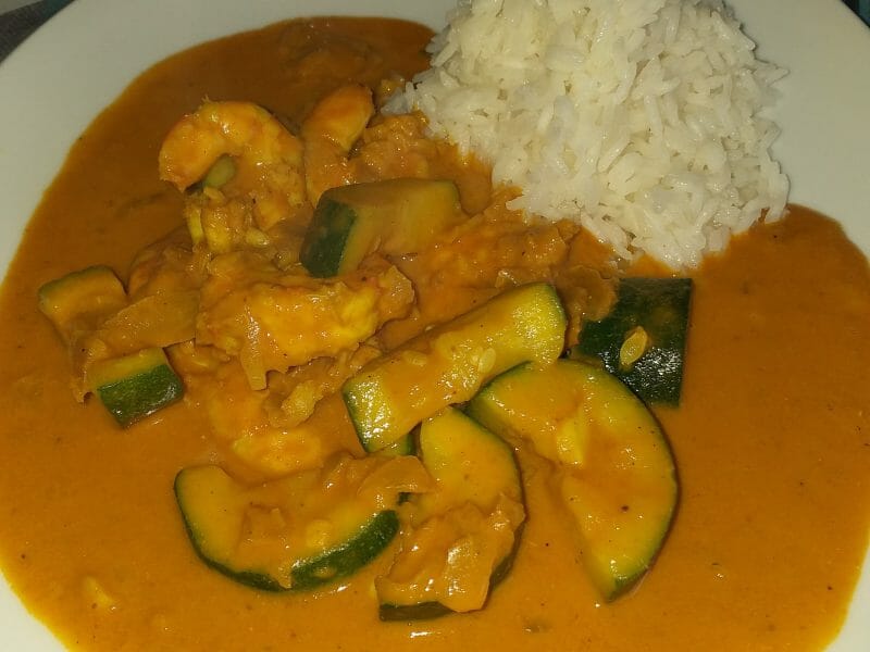 Cliquez pour zoomer ! Curry de crevettes au lait de coco Thermomix par nanoumasa