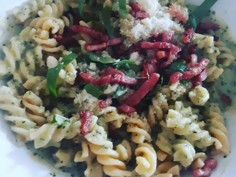 Cliquez pour zoomer ! Farfalle à la crème de courgettes Thermomix par hellodiee34