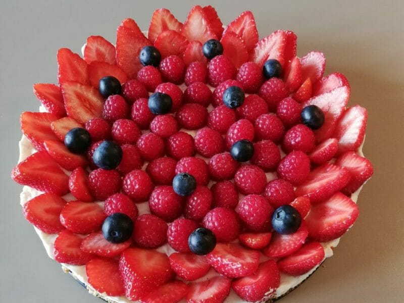 Cliquez pour zoomer ! Tarte aux fraises sans cuisson Thermomix par Mams