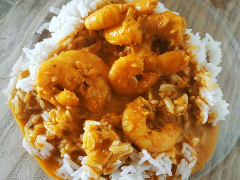 Cliquez pour zoomer ! Curry de crevettes au lait de coco Thermomix par viny56
