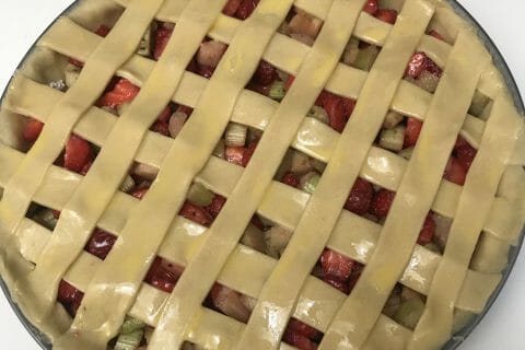 Cliquez pour zoomer ! Tarte aux fraises et à la rhubarbe Thermomix par sand544