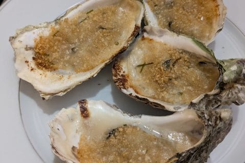 Cliquez pour zoomer ! Huîtres gratinées au champagne et parmesan Thermomix par tarn59