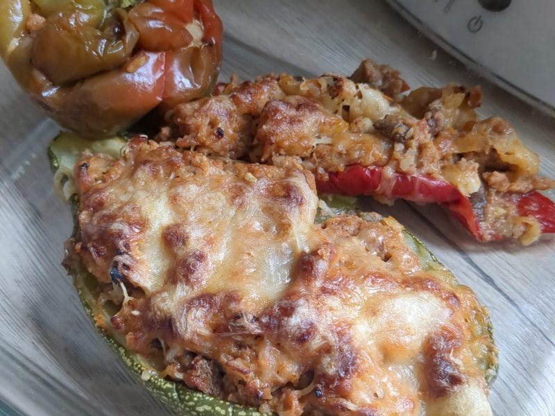 Cliquez pour zoomer ! Courgettes farcies à la viande hachée Thermomix par tarn59