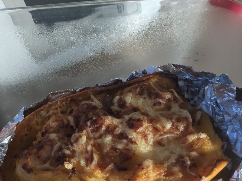 Cliquez pour zoomer ! Courge spaghetti à la crème et aux lardons Thermomix par tarn59