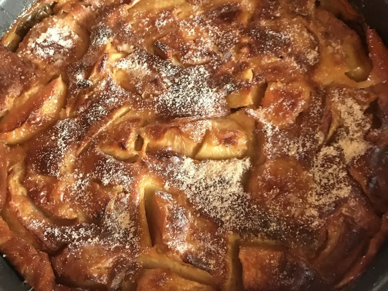 Cliquez pour zoomer ! Flognarde aux pommes (clafoutis aux pommes) Thermomix par nanie865