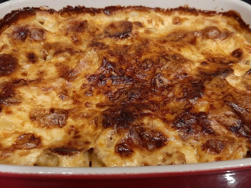 Cliquez pour zoomer ! Gratin de fusilli au jambon Thermomix par Tatamimi