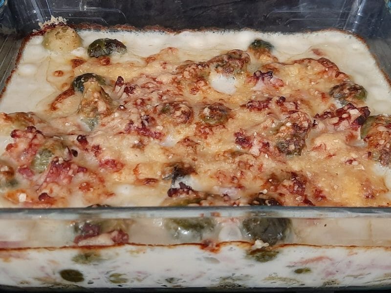 Cliquez pour zoomer ! Gratin de choux de Bruxelles au comté Thermomix par Tatamimi