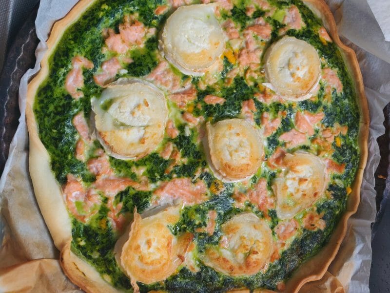 Cliquez pour zoomer ! Tarte épinards, saumon et chèvre Thermomix par patguili