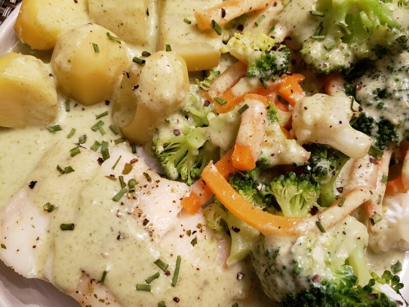 Cliquez pour zoomer ! Filet de cabillaud et sa sauce persillée Thermomix par Sofia