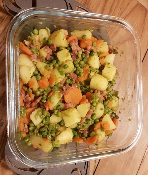 Jardinière de légumes aux lardons au Thermomix - Cookomix