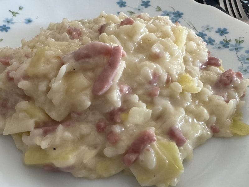 Cliquez pour zoomer ! Risotto poireaux et lardons Thermomix par Angy57000