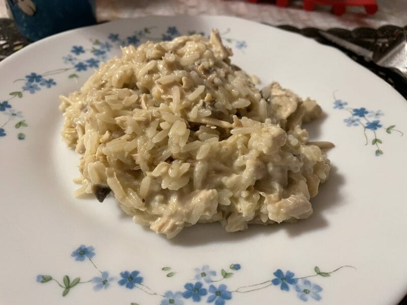 Cliquez pour zoomer ! Risotto poulet et champignons Thermomix par Angy57000