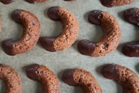 Cliquez pour zoomer ! Croissants noisettes et chocolat Thermomix par drine977