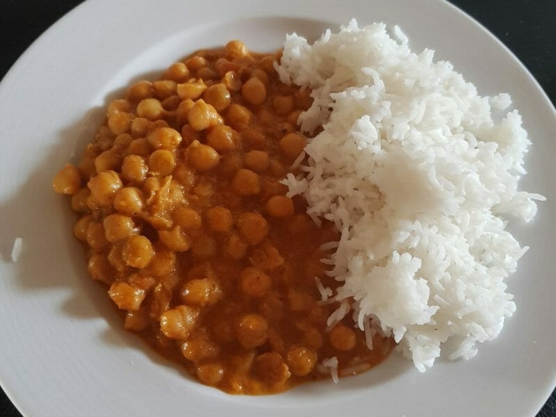 Cliquez pour zoomer ! Curry de pois chiches au lait de coco Thermomix par sansan47