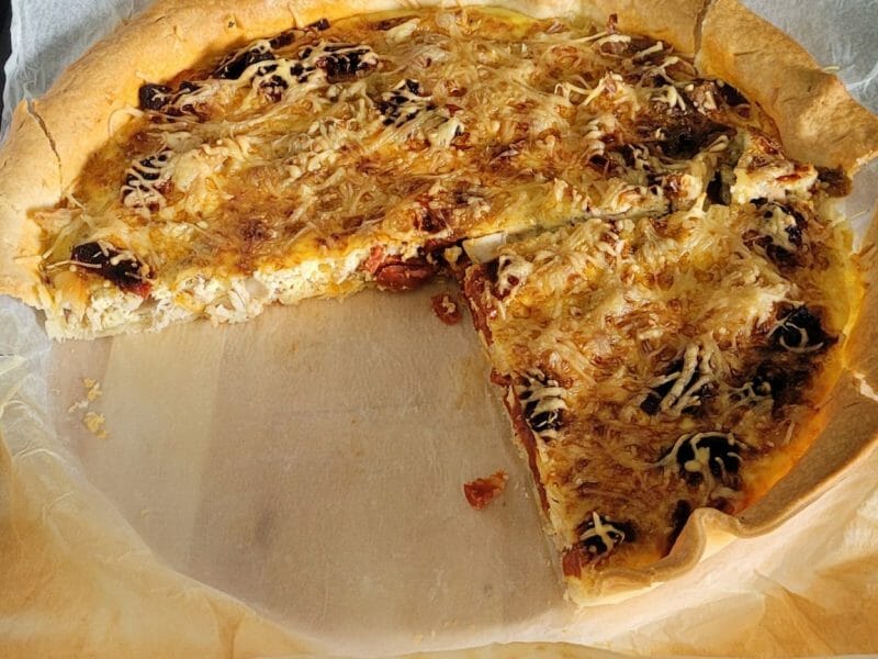 Cliquez pour zoomer ! Quiche poivrons et chorizo Thermomix par sandra29710