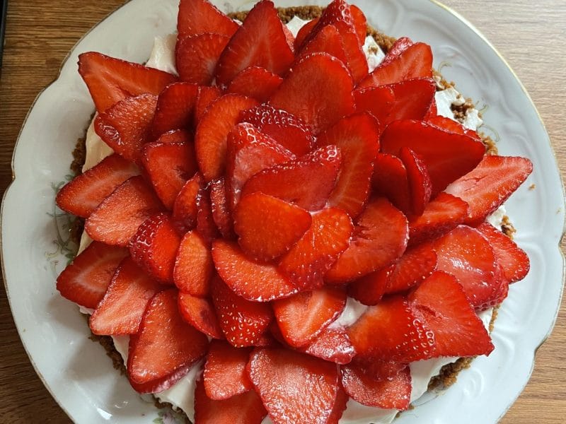 Cliquez pour zoomer ! Tarte aux fraises sans cuisson Thermomix par juliemarine