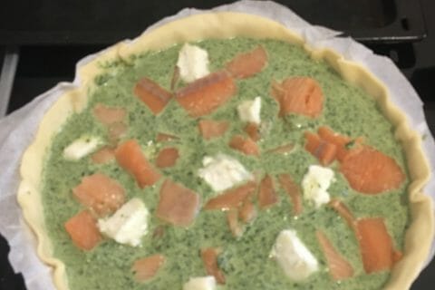 Cliquez pour zoomer ! Tarte épinards, saumon et chèvre Thermomix par juliemarine