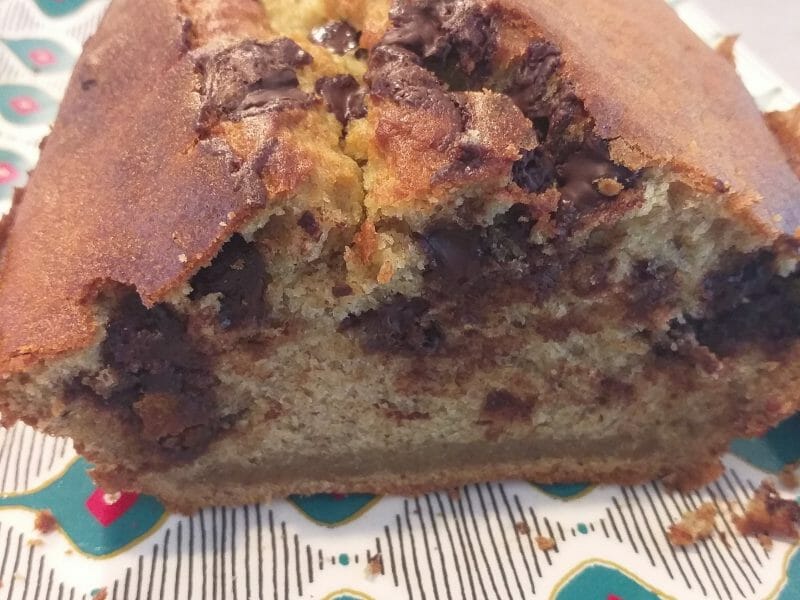 Cliquez pour zoomer ! Cake banane et pépites de chocolat Thermomix par clairestrm