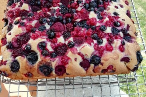 Cliquez pour zoomer ! Bublanina aux fruits rouges au Thermomix