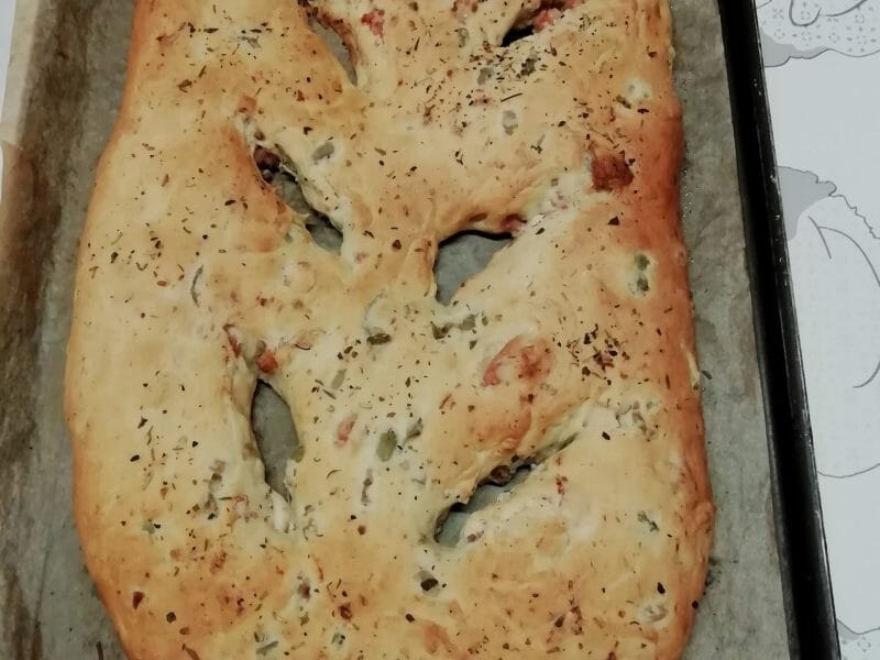 Cliquez pour zoomer ! Fougasse olives et lardons Thermomix par marieandree07
