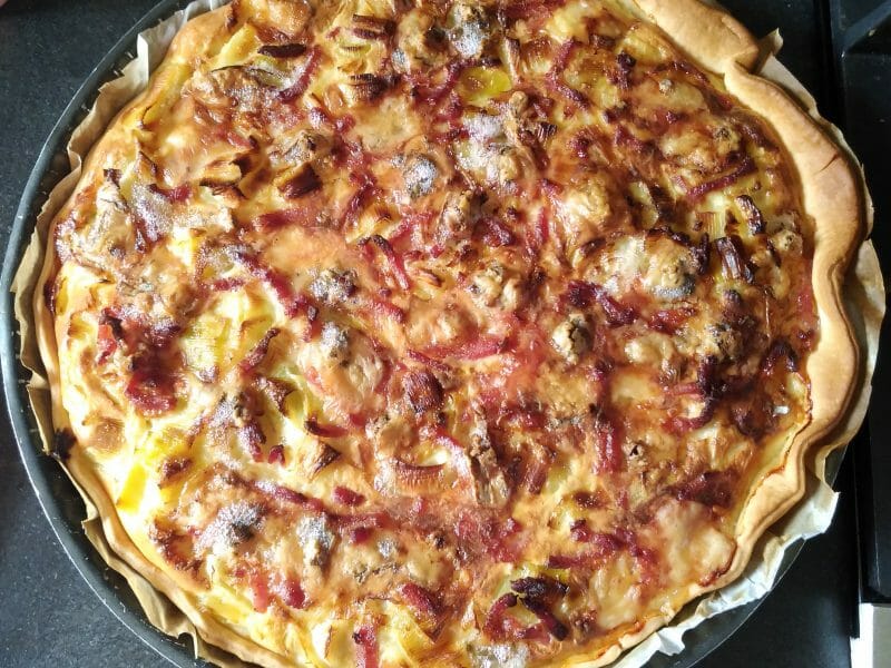 Cliquez pour zoomer ! Tarte aux poireaux et gorgonzola Thermomix par roromel