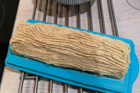 Cliquez pour zoomer ! Bûche pralinée aux éclats de noisettes caramélisés Thermomix par Clairebecbec