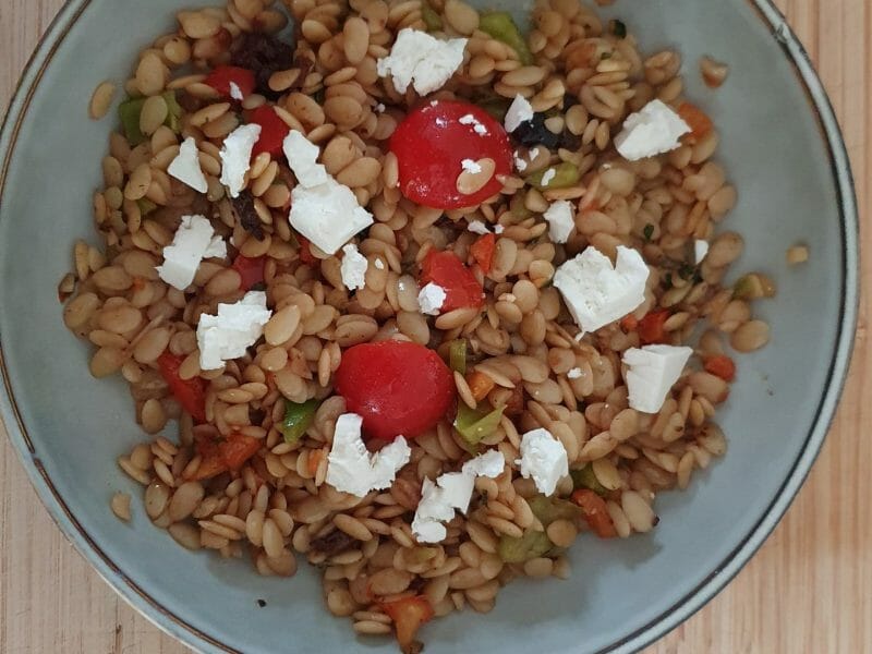Cliquez pour zoomer ! Salade d’orzo à la méditerranéenne Thermomix par Jenniferalves93
