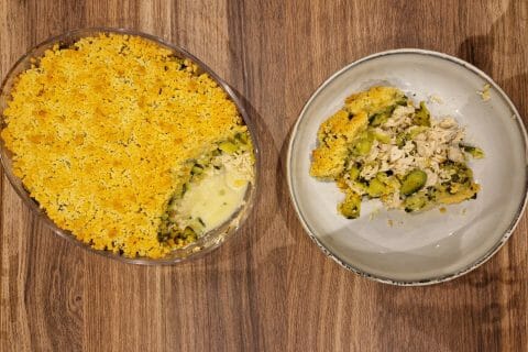 Cliquez pour zoomer ! Crumble poulet, courgettes et parmesan Thermomix par Jenniferalves93