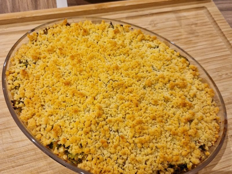 Cliquez pour zoomer ! Crumble poulet, courgettes et parmesan Thermomix par Jenniferalves93