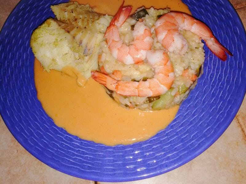 Cliquez pour zoomer ! Risotto courgettes et crevettes Thermomix par 🥐 Jacques27 🌝