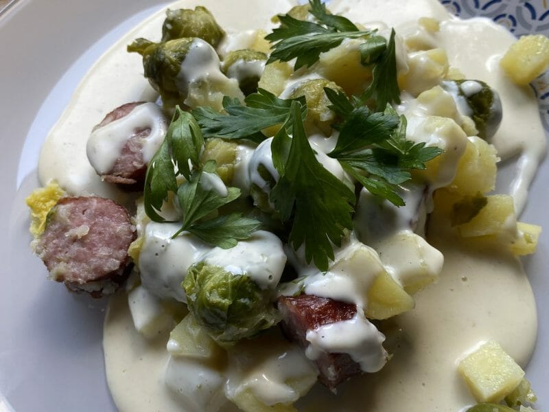 Cliquez pour zoomer ! Potée de choux de Bruxelles Thermomix par 🥐 Jacques27 🌝