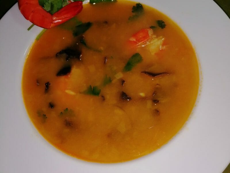 Cliquez pour zoomer ! Soupe thaï crevettes et lait de coco Thermomix par 🥐 Jacques27 🌝