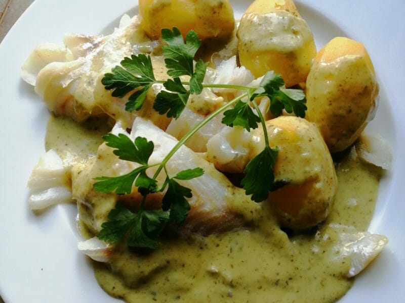 Cliquez pour zoomer ! Filet de cabillaud et sa sauce persillée Thermomix par 🥐 Jacques27 🌝