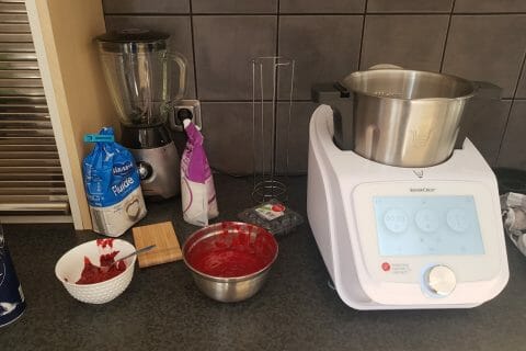 Cliquez pour zoomer ! Bavarois aux framboises au Thermomix