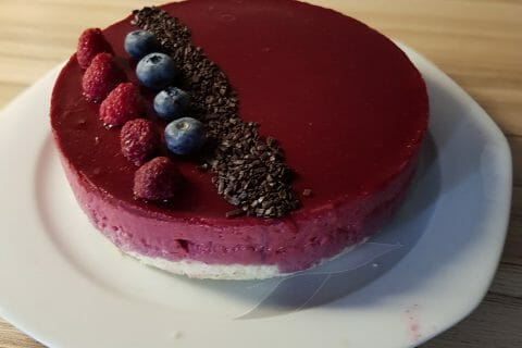 Cliquez pour zoomer ! Bavarois aux framboises au Thermomix