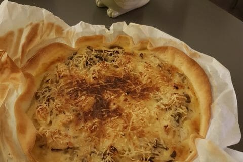 Cliquez pour zoomer ! Tarte au poulet et champignons au Thermomix