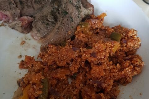Cliquez pour zoomer ! Quinoa sauce basquaise au Thermomix